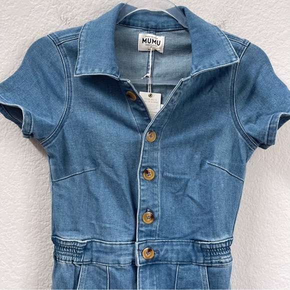 Show Me Your MuMu Emery Jumpsuit French Blue Size Small - Picture 3 of 5